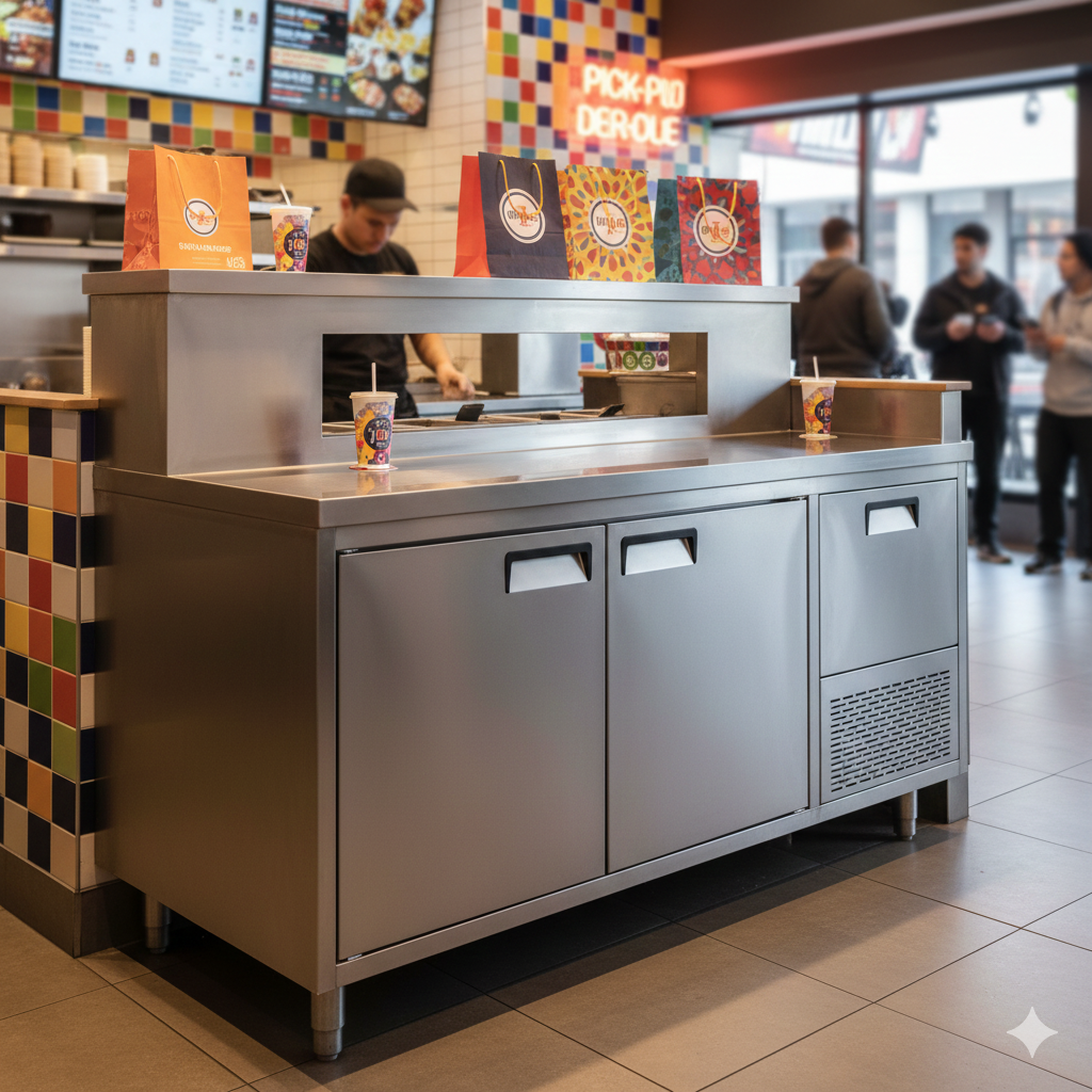 PICK-UP COUNTER WITH CABINET