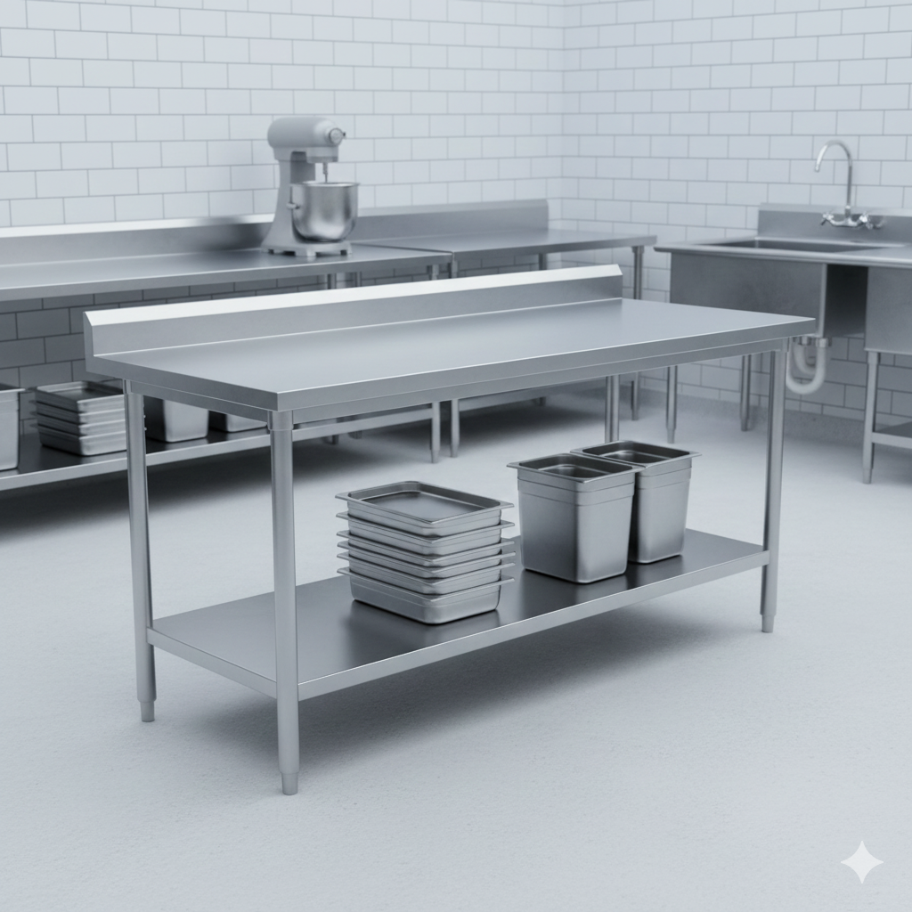 WORK TABLE WITH 1 UNDERSHELF