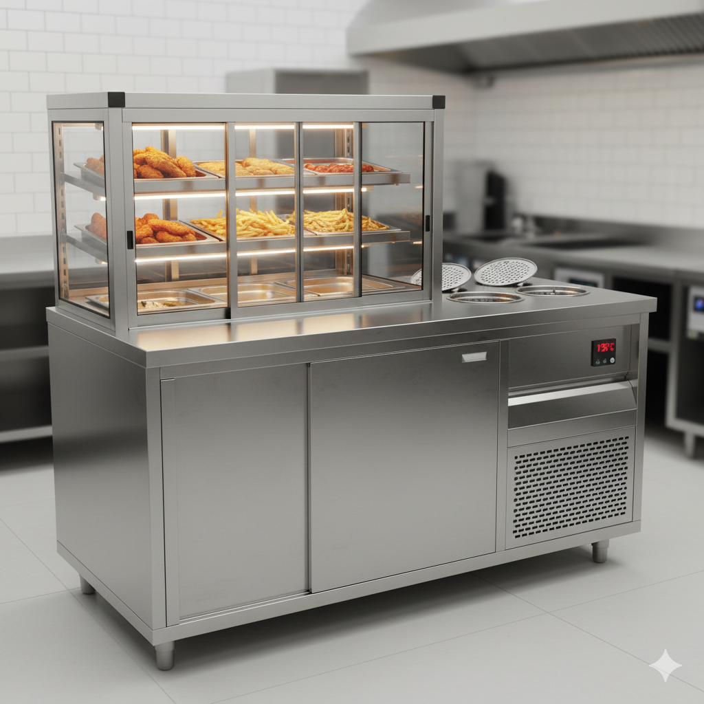 PICK UP COUNTER WITH FOOD WARMER