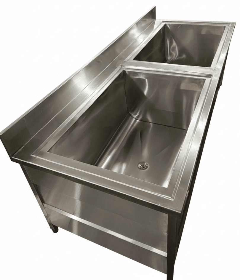 2 BOWL POT WASH SINK
